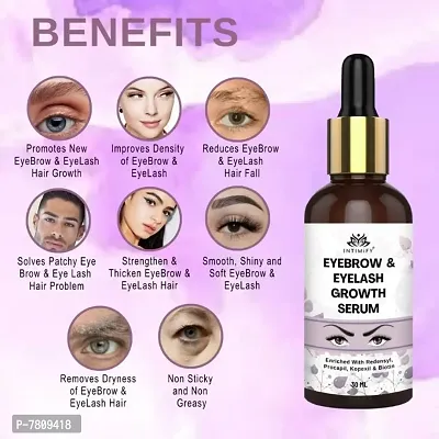 Intimify Naturals 100% Pure Eyebrow  Eyelashes Growth serum Enriched with Natural Ingredients 30 ml Pack of 2-thumb3