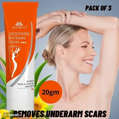 Intimify Underarm Complete Care Cream,Helps Lighten Dark Armpits, Keeps Underarm dry 20g Pack of 3