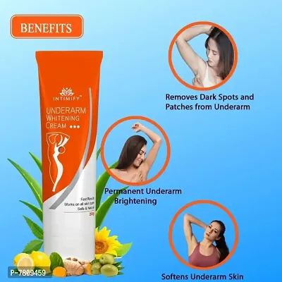 Intimify Body Skin Underarm Lightening Whitening Polishing Cream for Fair Skin and Smoother Underarms Moisturizer Lotion 20g Pack of 1-thumb3
