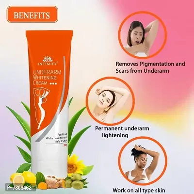 Intimify Underarm Complete Care Cream,Helps Lighten Dark Armpits, Keeps Underarm dry 20g Pack of 3-thumb2