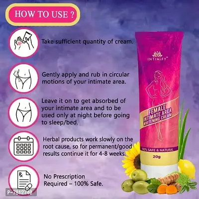 Intimify Female intimate wash, Moisturizer for female private parts, Private parts whitening cream 20g Pack of 1-thumb3