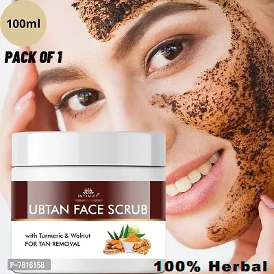 Intimify Ubtan Foaming Face Scrub With Turmeric Saffron For Tan Removal 100Ml Pack Of 1 Skin Care Scrubs-thumb0