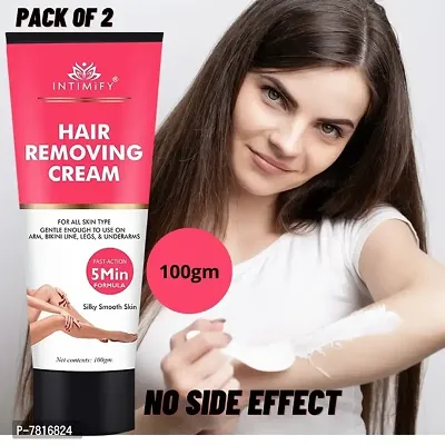 Intimify Natural Hair removal cream effective hair removal in just 5-10 mins keeps skin white  brightening 100gm pack of 2