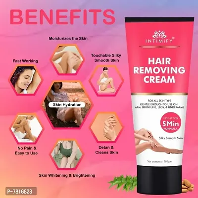 Intimify Hair removing cream suitable for legs, underarms, Bikini line no pain easy to use 100gm pack of 1-thumb2