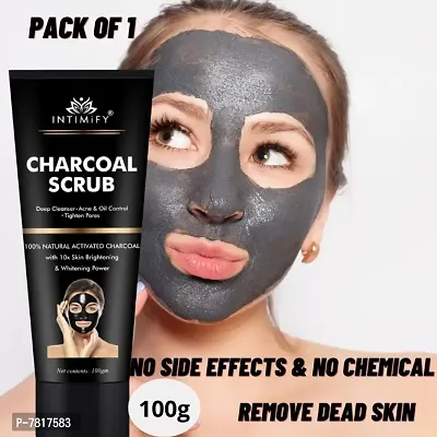 Intimify Peel off mask, Peel off mask charcoal for natural glow and radiance makes skin soft  smooth 100gm Pack of 1-thumb0