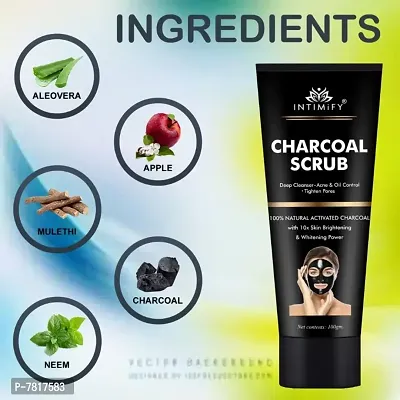 Intimify Peel off mask, Peel off mask charcoal for natural glow and radiance makes skin soft  smooth 100gm Pack of 1-thumb4