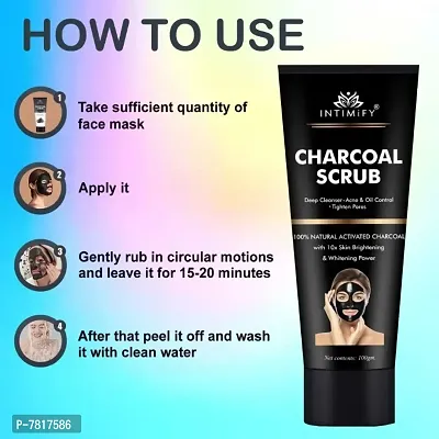 Intimify Charcoal Peel off Mask for Men  Women removes blackheads and whiteheads Deep skin purifying cleansing 100gm Pack of 3-thumb4