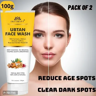 Intimify Natural ubtan face wash, Herbal face wash, reduce age spots  clear dark spots 100gm Pack of 2