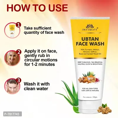 Intimify Ubtan face wash, Ubtan face wash for oily skin for Natural glow and skin brightening 100gm Pack of 1-thumb3