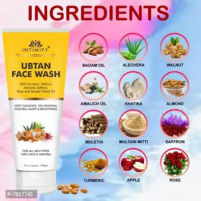 Intimify Natural ubtan face wash, Herbal face wash, reduce age spots  clear dark spots 100gm Pack of 2-thumb4