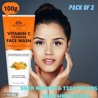 Intimify Natural vitamin c face wash, Dark Spot removal for Anti-Ageing and Skin repair 100gm Pack of 2