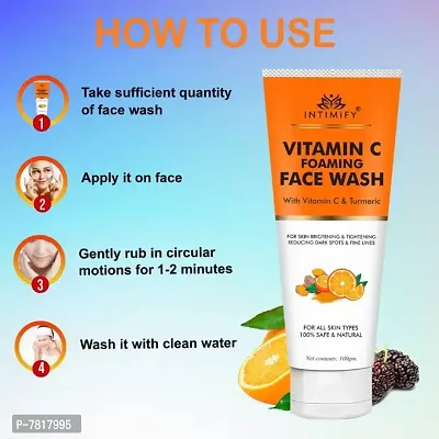 Intimify Vitamin c face wash, Best vitamin c face wash, for Skin whitening and natural glow 100gm Pack of 1-thumb3