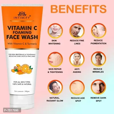 Intimify Natural vitamin c face wash, Dark Spot removal for Anti-Ageing and Skin repair 100gm Pack of 2-thumb2