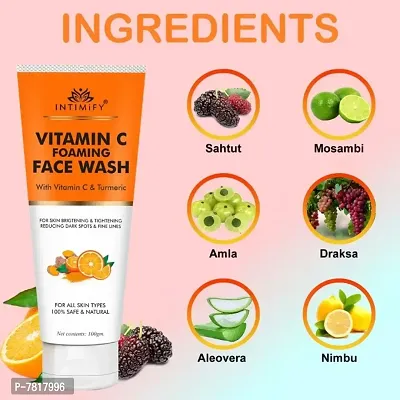 Intimify Natural vitamin c face wash, Dark Spot removal for Anti-Ageing and Skin repair 100gm Pack of 2-thumb3