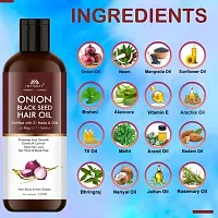 Intimify Onion hair oil, Onion hair growth oil for hair fall faster growth with Onion oil, Brahmi, Til oil, Bhringraj  120ml pack of 1-thumb2