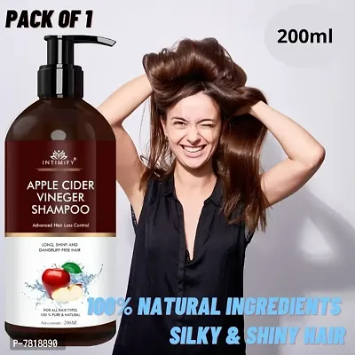 Intimify Apple cider shampoo No Sulphate  Parabens 200ml Pack of 1-thumb0