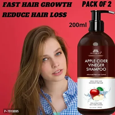 Intimify Natural apple cider shampoo for Damaged Hair  Hairfall Control 200ml Pack of 2