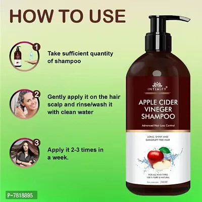 Intimify Natural apple cider shampoo for Damaged Hair  Hairfall Control 200ml Pack of 2-thumb2