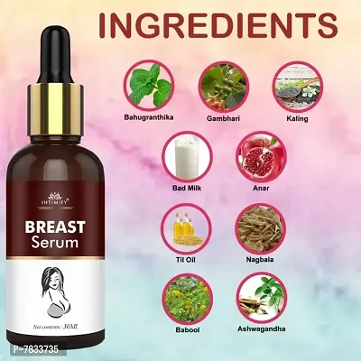 Intimify Breast serum, Breast serum for women, Breast growth oil for women Breast size increase serum for smooth breast skin 30ml Pack of 1-thumb3