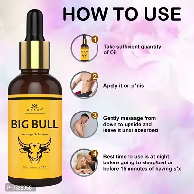 Intimify Big bull oil, Ling growth oil, Penis strong oil,Extra time oil, increase size and stamina 15ml Pack of 1-thumb3