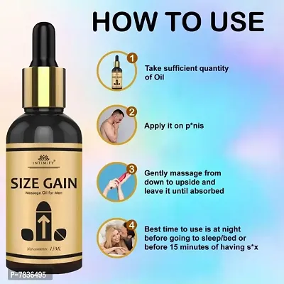 Intimify Size gain oil, Sex medicine, Sex oil, Penis enlargement oil for increase size  stamina 15ml Pack of 1-thumb2