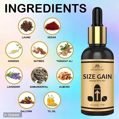 Intimify Size gain oil, Sex medicine, Sex oil, Penis enlargement oil for increase size  stamina 15ml Pack of 1-thumb3