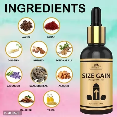 Intimify Best Size gain oil, Sex power oil, Sex long time oil with Almond, Laung, Dalchini, Kesar, Til Oil 15 ml pack of 3-thumb2