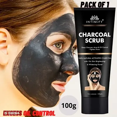 Intimify Peel of mask, Peel of mask charcoal, Ayurvedic charcoal peel mask, 100g (Pack of 1)