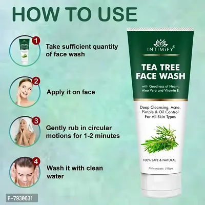 Intimify Tea tree face wash, Tea tree cleaning face wash, Natural tea tree face wash, 100g (Pack of 1)-thumb3