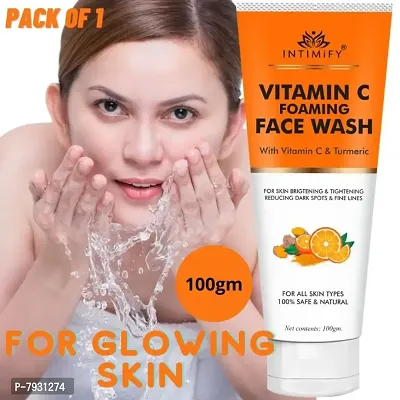 Intimify Vitamin c face wash, Best vitamin c face wash, Vitamin c face wash for oily skin, Best skin whitening vitamin c face wash, 100g (Pack of 1)
