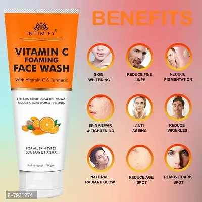 Intimify Vitamin c face wash, Best vitamin c face wash, Vitamin c face wash for oily skin, Best skin whitening vitamin c face wash, 100g (Pack of 1)-thumb2