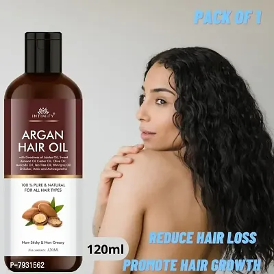 Intimify Argan hair oil, Argan hair growth oil, Argan hair fall oil, Silky hair oil, 120ml Pack of 1