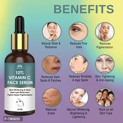 Intimify Vitamin C Facial Serum For Dull  Uneven Skin With 10% Vitamin C,Face Serum For Glowing Skin - All Skin Types 30ml Pack of 1-thumb2
