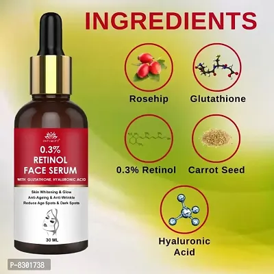 Intimify 0.3% Retinol Face Serum, Face serum, face serium, retinol serum, retinol face serum, skin serum, skin brightening serum, pigmentation serum, dark spots serum 30ml Pack of 3-thumb4