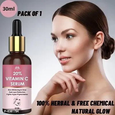 Intimify Face Serum Vitamin C 20%, Ferulic Acid 1% Brightening Anti Aging Skin Repair Decrease formation of Fine Lines Wrinkles Brown Spots Glass Bottle 30ml Pack of 1-thumb0