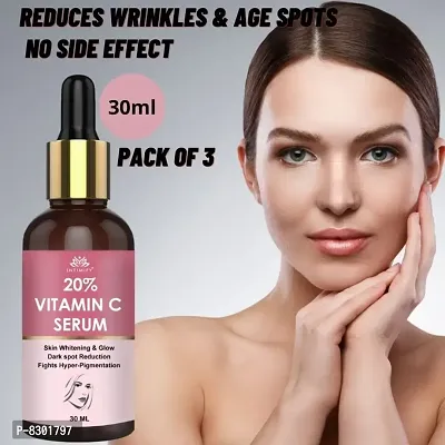 Intimify 20% Vitamin C Serum - Brightening, Anti-Aging Skin Repair, Supercharged Face Serum, Dark Circle, Fine Line  Sun Damage Corrector, Genuine 30ml Pack of 3