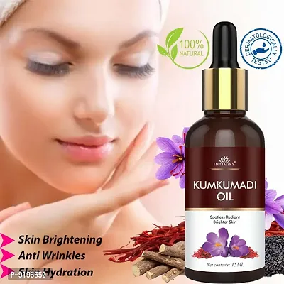 Intimify Kumkumadi Oil for skin brightening, natural radiant glow, anti ageing, kumkumadi tailam, kumkumadi tel, face whitining serum