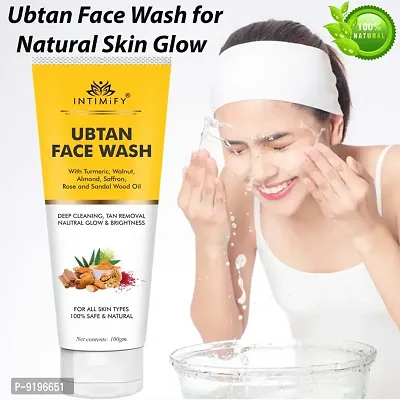 Intimify Ubtan Face Wash for natural radiant glow clear dark spots oil control face brightening skin brightening