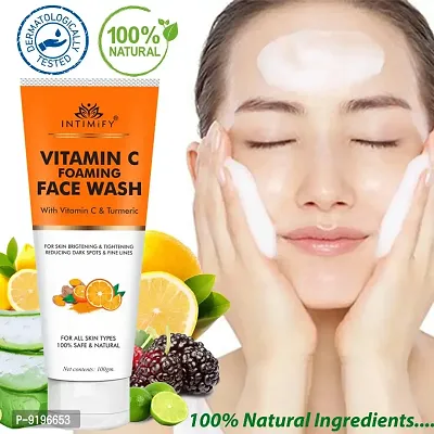 Intimify Vitamin C Face Wash for skin whitening, reduce pigmentation, reduce wrinkles, vitamin c face wash women, skin whitening facewash