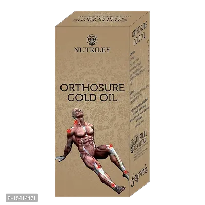 Nutriley Orthosure Gold Oil - Joint Pain / Arthritis Oil, Back pain Capsules, Pain Relief Capsules, Back-ache Capsules, Muscle Pain Capsules, Healthy Bone Joints Capsules, Reduce Swelling Capsules-thumb0