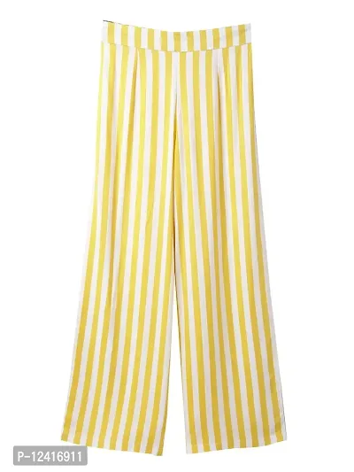 Cub McPaws Rayon Yellow White Palazzos | 4-12 Years |-thumb2