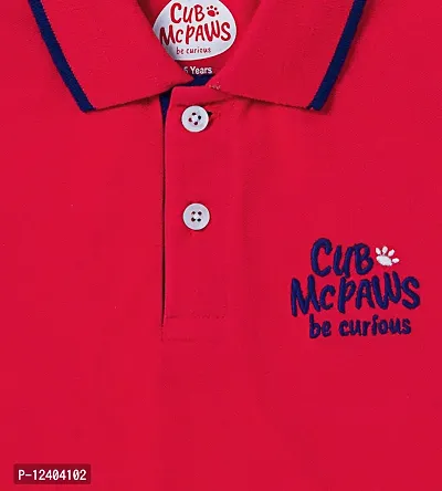 CuB McPAWS be curious Boys' Polos (S19PTB01RED_Red_10-11 Years )-thumb3