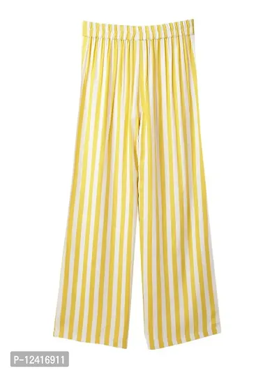 Cub McPaws Rayon Yellow White Palazzos | 4-12 Years |-thumb4