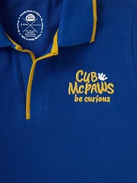 CuB McPAWS be curious Boy's Solid Regular Fit Polo (BA20PTBN12Blu_06-07Y_Electric Blue-thumb1