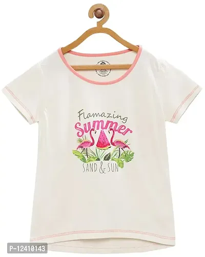 CuB McPAWS be curious Girls' T-Shirt (S19GOTG08Jet_Ecru_6 to 7 Years )-thumb0