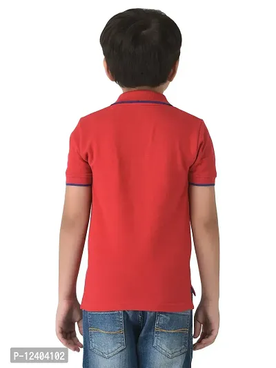 CuB McPAWS be curious Boys' Polos (S19PTB01RED_Red_10-11 Years )-thumb5