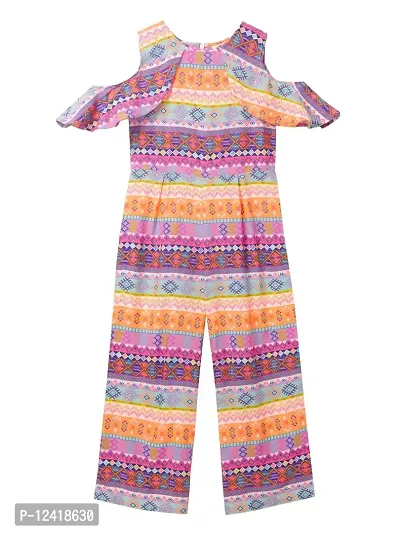 Cub McPaws Girls Rayon Fashion Jumpsuit|Cold Shoulder|4 - 12 Years-thumb5