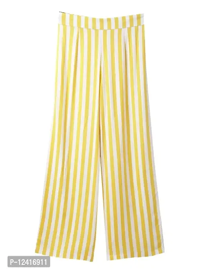 Cub McPaws Rayon Yellow White Palazzos | 4-12 Years |-thumb3