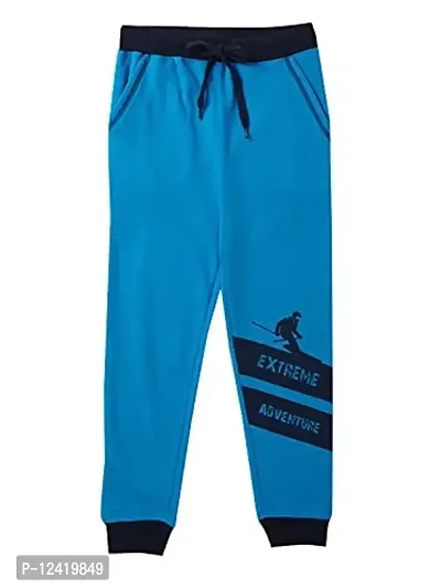 CuB McPAWS be curious Boys Cotton Track Pants | 4 to 12 Years (10-11 Years, Turquoise) Regular-thumb0