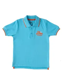 CuB McPAWS be curious Boy's Solid Regular Fit Polo (BA20PTBN11Sea_08-09Y_Aqua-thumb4